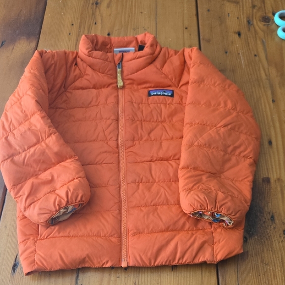 Patagonia Kids Vibrant Orange Puffer Coat Sz 4t